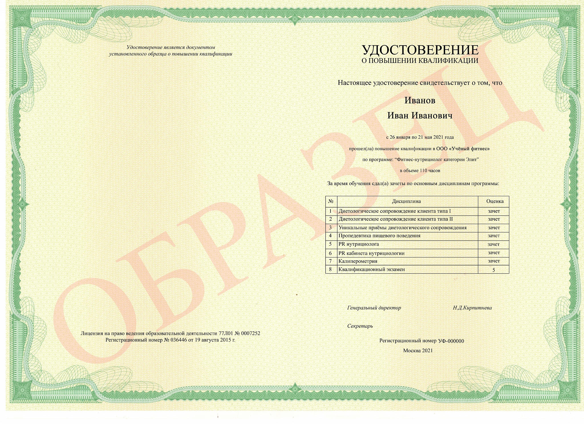 Справка установленного образца. Лицей ученый фитнес сертификат.